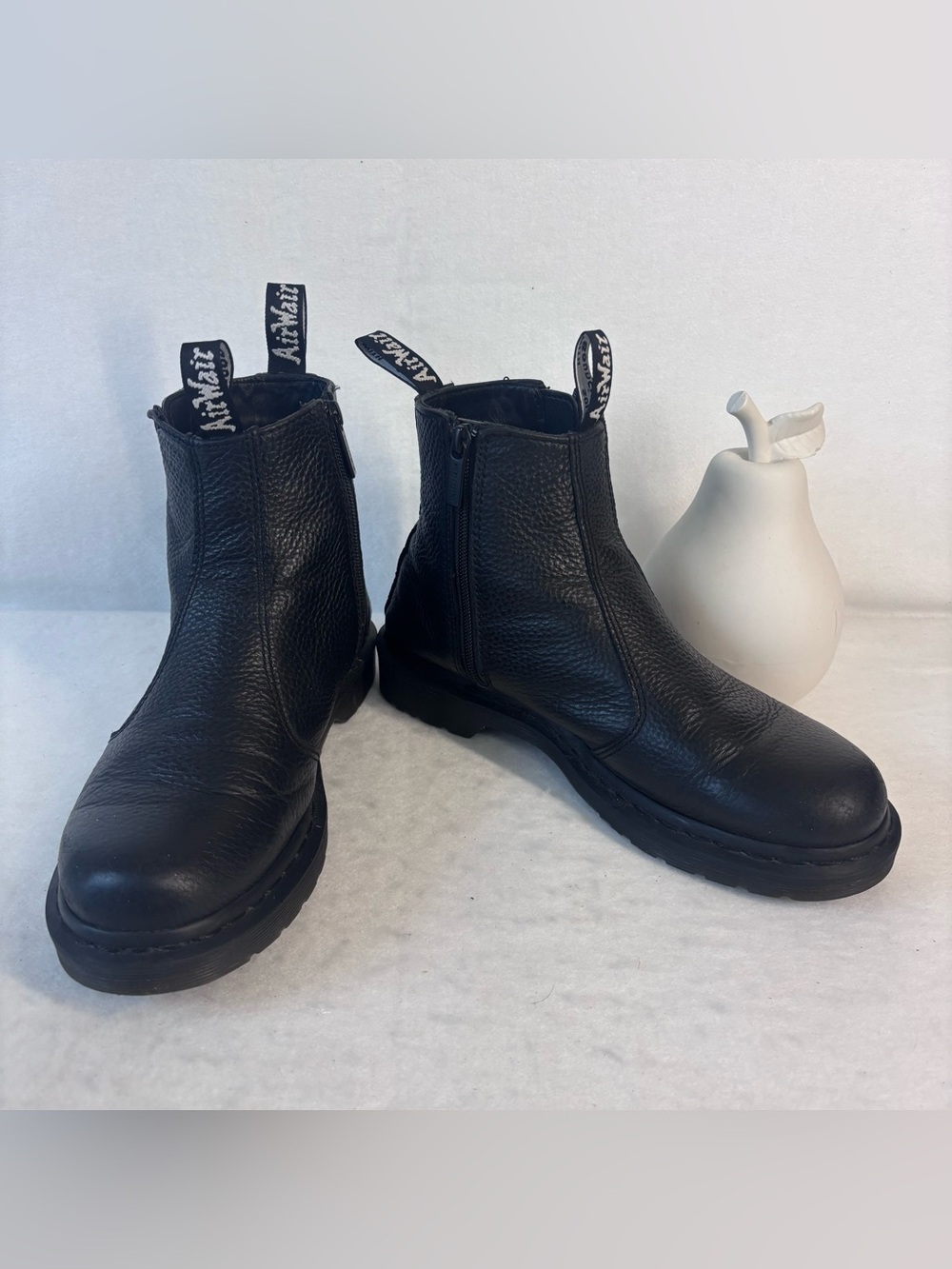 Dr. Martens 2976 With Two Side Zips Black Pebbled Leather Size EU 42 US 10